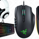 Razer Kraken Pro Headset, $45 | Razer BlackWidow Chroma Keyboard, $135 | Razer Naga Chroma, $65 | Razer Diamondback Chroma, $55